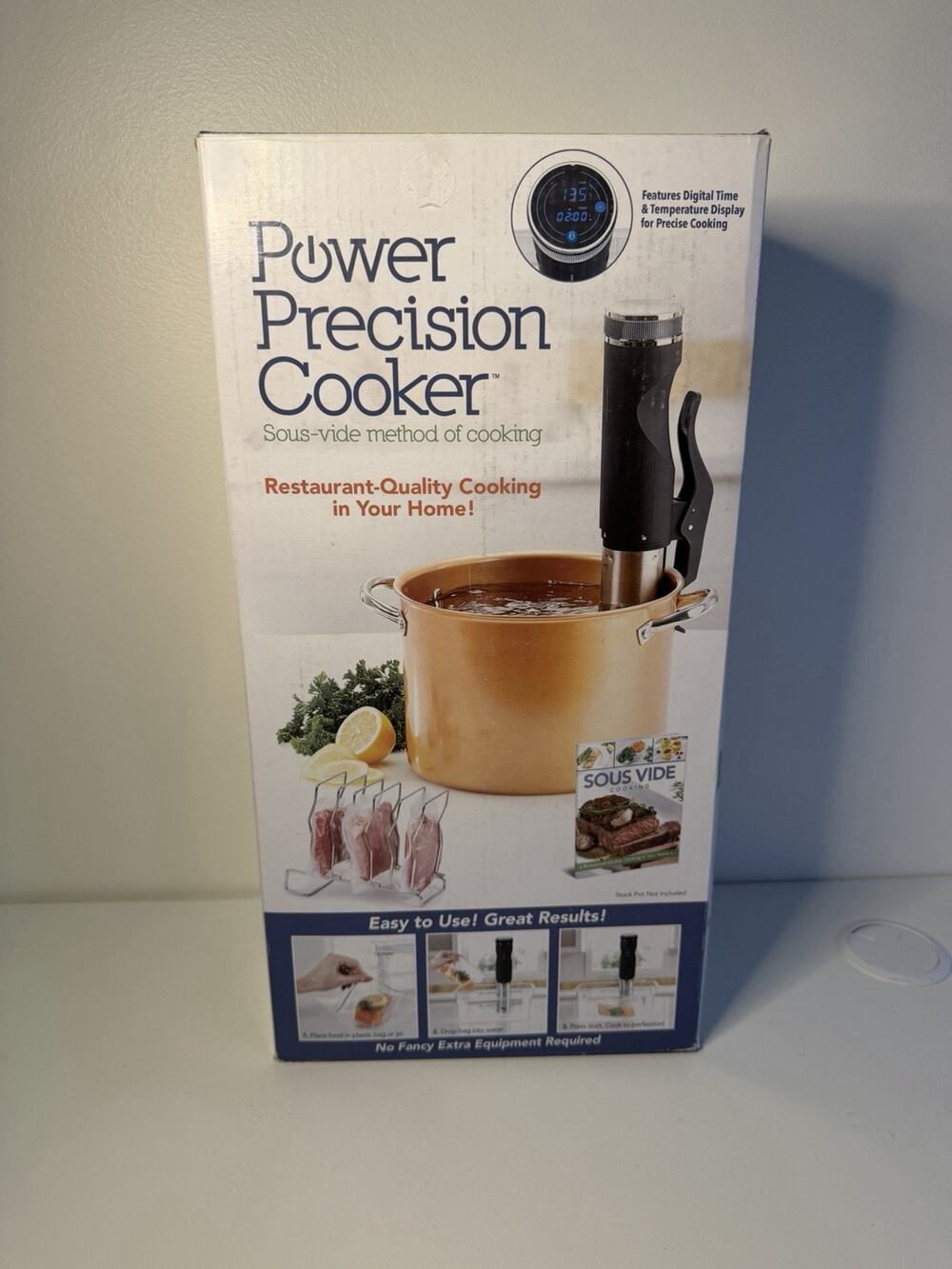 Power Precision Cooker - Sous Vide Method of Cooking - New In Box with Cookbook